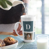 Moderne Collage Fathers Foto & Green Daddy Geschen Milchtasse