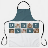 Moderne Collage Fathers Foto & Green Daddy Geschen Schürze (Vorderseite)
