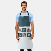 Moderne Collage Fathers Foto & Green Daddy Geschen Schürze (Getragen)