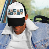 Moderne Collage Fathers Foto & Green Daddy Geschen Truckerkappe