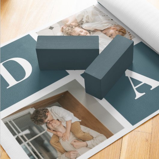 Moderne Collage Fathers Foto & Green Daddy Geschen Yogamatte