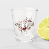 Moderne Collage Foto-Blume geben den Rahmen für be Schnapsglas (Vorderseite)