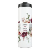 Moderne Collage Foto-Blume geben den Rahmen für be Thermosbecher (Vorderseite)