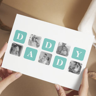 Moderne Collage-Foto Glücklicher Vatertag Geschenk Postkarte