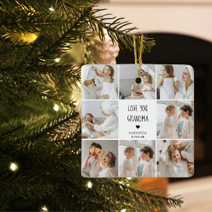 Moderne Collage Foto Liebe dich Oma Bestes Geschen Keramikornament