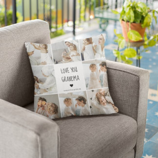 Moderne Collage Foto Liebe Oma Bestes Geschenk Kissen
