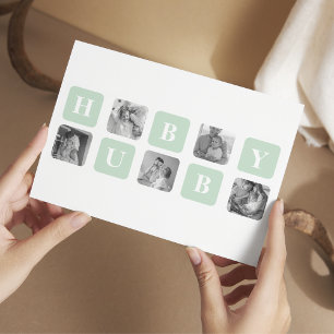 Moderne Collage Foto Münze Bester Ehemann Geschenk Postkarte