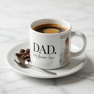 Moderne Collage-Foto-Papa für immer Held Personali Espressotasse