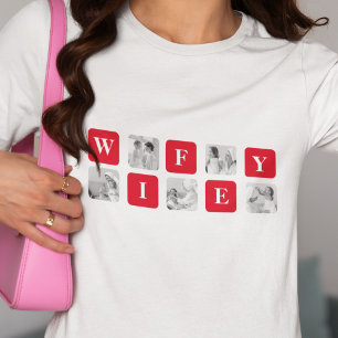 Moderne Collage Foto & rotes Geschenk für liebevol T-Shirt