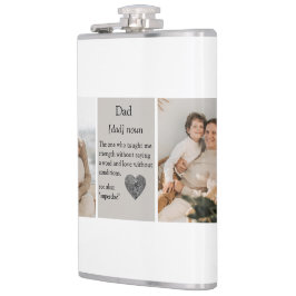 Moderne Collage Fotos Bestes Geschenk für Vater Flachmann