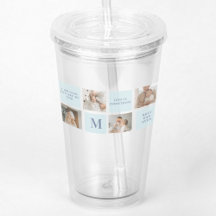 Moderne Collage Fotos Blue Best Fathers Geschenk