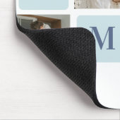 Moderne Collage Fotos Blue Best Fathers Geschenk Mousepad (Ecke)