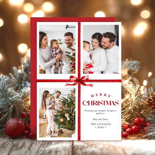 Moderne Collage Frohe Weihnachten Einfach