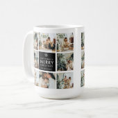 Moderne Collage „Frohe Weihnachten“ Multi-Foto | Kaffeetasse (Vorderseite Links)