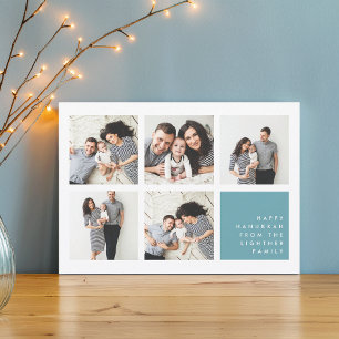 Moderne Collage   Hanukkah-Fotokarte Feiertagskarte
