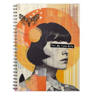 Moderne Collage   "Nur für meine Augen"-Notebook Notizblock