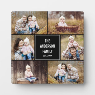 Moderne Collage Personalisiert Plaque mit Easel Fotoplatte