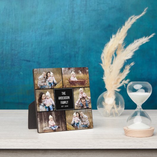 Moderne Collage Personalisiert Plaque mit Easel Fotoplatte (InSitu)