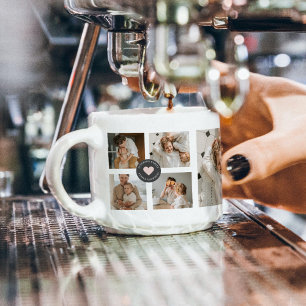 Moderne Collage Personalisiertes Familienfoto-Gesc Espressotasse