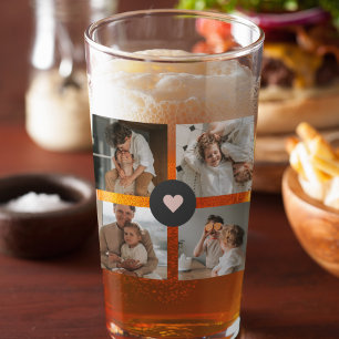 Moderne Collage Personalisiertes Familienfoto-Gesc Glas