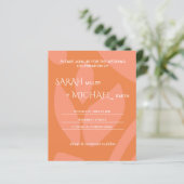 Moderne Colors Collage Budget Hochzeit Einladung (Stehend Vorderseite)