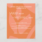 Moderne Colors Collage Budget Hochzeit Einladung (Vorderseite)