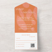 Moderne Colors Collage Wedding All In One Einladung (Innen Boden)