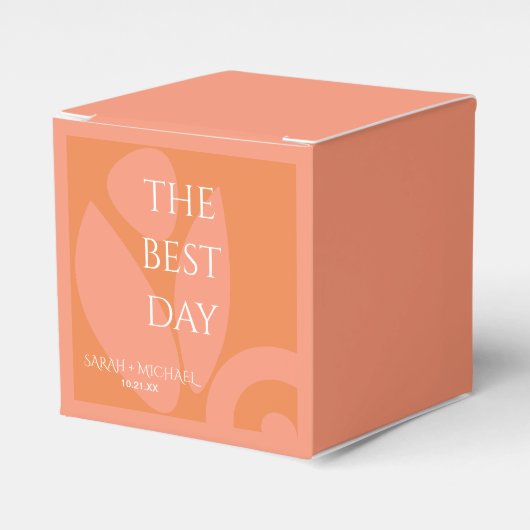 Moderne Colors Collage Wedding Geschenkschachtel (Vorderseite)