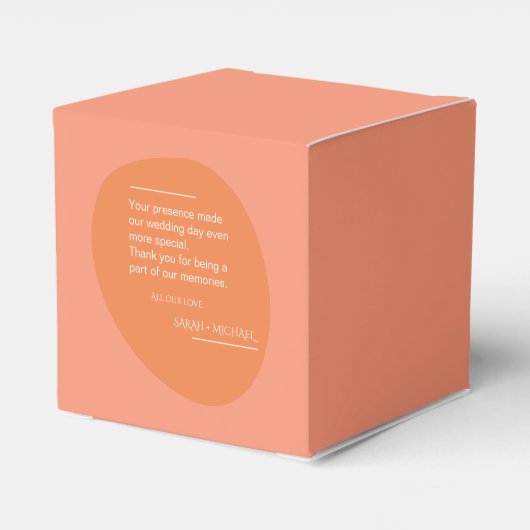 Moderne Colors Collage Wedding Geschenkschachtel (Rückseite)