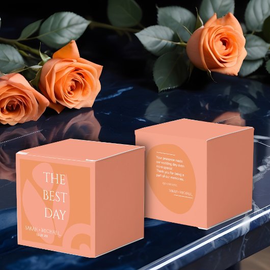 Moderne Colors Collage Wedding Geschenkschachtel