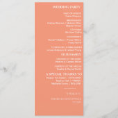 Moderne Colors Collage Wedding Programm (Rückseite)