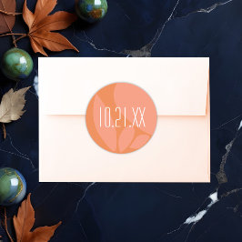 Moderne Colors Collage Wedding Runder Aufkleber