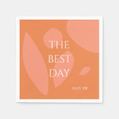 Moderne Colors Collage Wedding Serviette (Vorderseite)