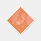 Moderne Colors Collage Wedding Serviette (Ecke)