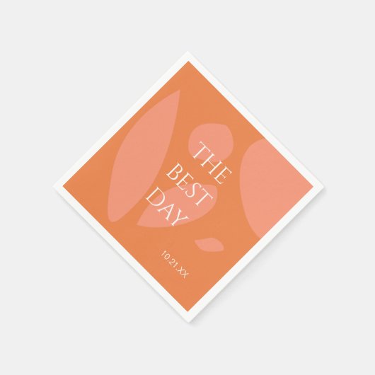 Moderne Colors Collage Wedding Serviette (Ecke)