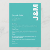 Moderne Colors Wedding Menu Card Menükarte (Vorderseite)