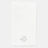 Moderne Combo-Schriftart-Monogramm-Hochzeit Serviette (Vorderseite)