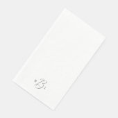 Moderne Combo-Schriftart-Monogramm-Hochzeit Serviette (Ecke)