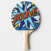 Moderne Comic Book BOOM Typografie Tischtennis Schläger (Vorderseite)