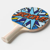 Moderne Comic Book BOOM Typografie Tischtennis Schläger (Vorderseite)