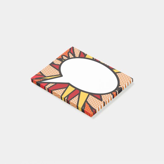 Moderne Comic Book Speech Bubble Nachhinweise Post-it Klebezettel (angewinkelt)