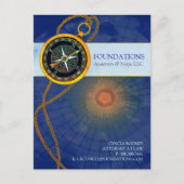 Moderne Compass Business-Werbeaktion Postkarte (Vorderseite)