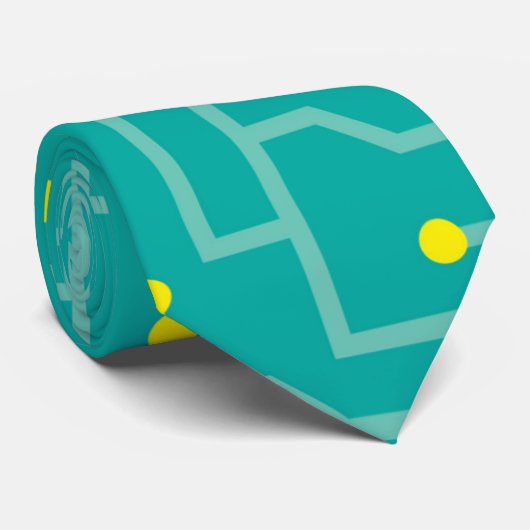 Moderne Computer Circuit Board gelb blaue Männer Krawatte (Gerollt)