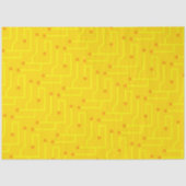 moderne Computer-Schaltplatine gelb orange Geschen Seidenpapier (Vorderseite)