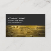 Moderne Computerreparatur des Gray Gold Circuit Bo Visitenkarte (Vorderseite)