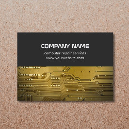 Moderne Computerreparatur des Gray Gold Circuit Bo Visitenkarte