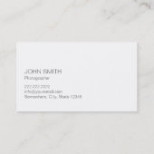 Moderne Confetti Dots Script Fotografie Visitenkarte (Rückseite)