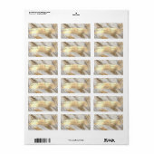 Moderne Confetti, Gold Glitzer Brush Stroke Adressaufkleber (Vorne)