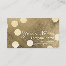 Moderne Confetti Gold Polka Dot Gold Folie Textur Visitenkarte