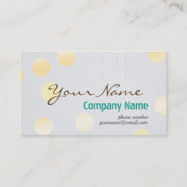 Moderne Confetti Gold Polka Dot Papier Textur Visitenkarte
